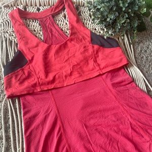 Lululemon Run Like the Wind Mesh Singlet Tank, color; pink punch with Luxtreme
